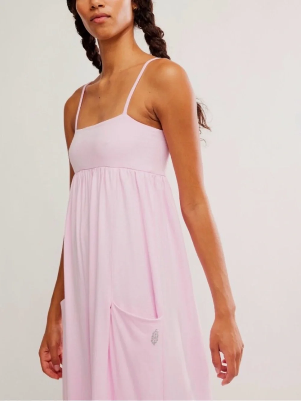 FP Movement Hot Shot Strappy Onesie in Powder Pink: S - Picture 4 of 7